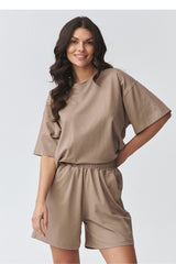 Oversized Blouse & Shorts Set