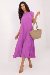Pleated Midi Dress
