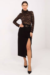 Fitted Stretch Skirt in Cotton Blend