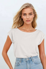 Stretch Cotton Blouse with Comfortable Fit