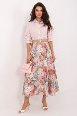 Floral Print A Line Skirt