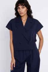 Cap Sleeve Short Women's Jacket with Tailored Fit