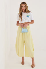 Women's Relaxed Cotton Aladdin Pants – High-Waist 7/8 Length