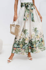 Elegant Midi Skirt with Eye-Catching Print