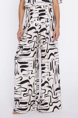 Rayon Blend Patterned Trousers
