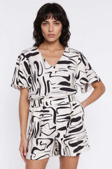 Rayon Blend Patterned Shorts