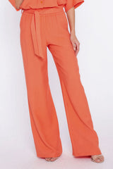 Rayon-Blend Tailored Trousers