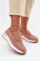 Suede Leather Moccasin with Natural Leather Footbed – Model 228080