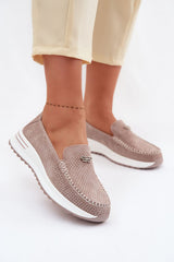 Suede Leather Moccasin with Natural Leather Footbed