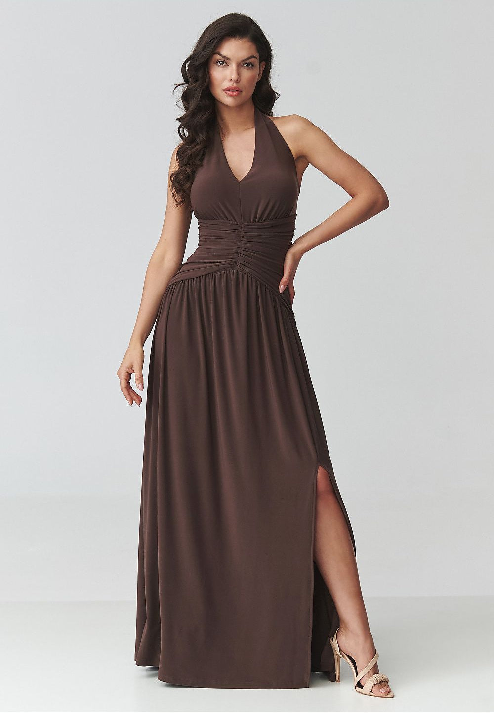  Long dress model 228322 Makadamia 