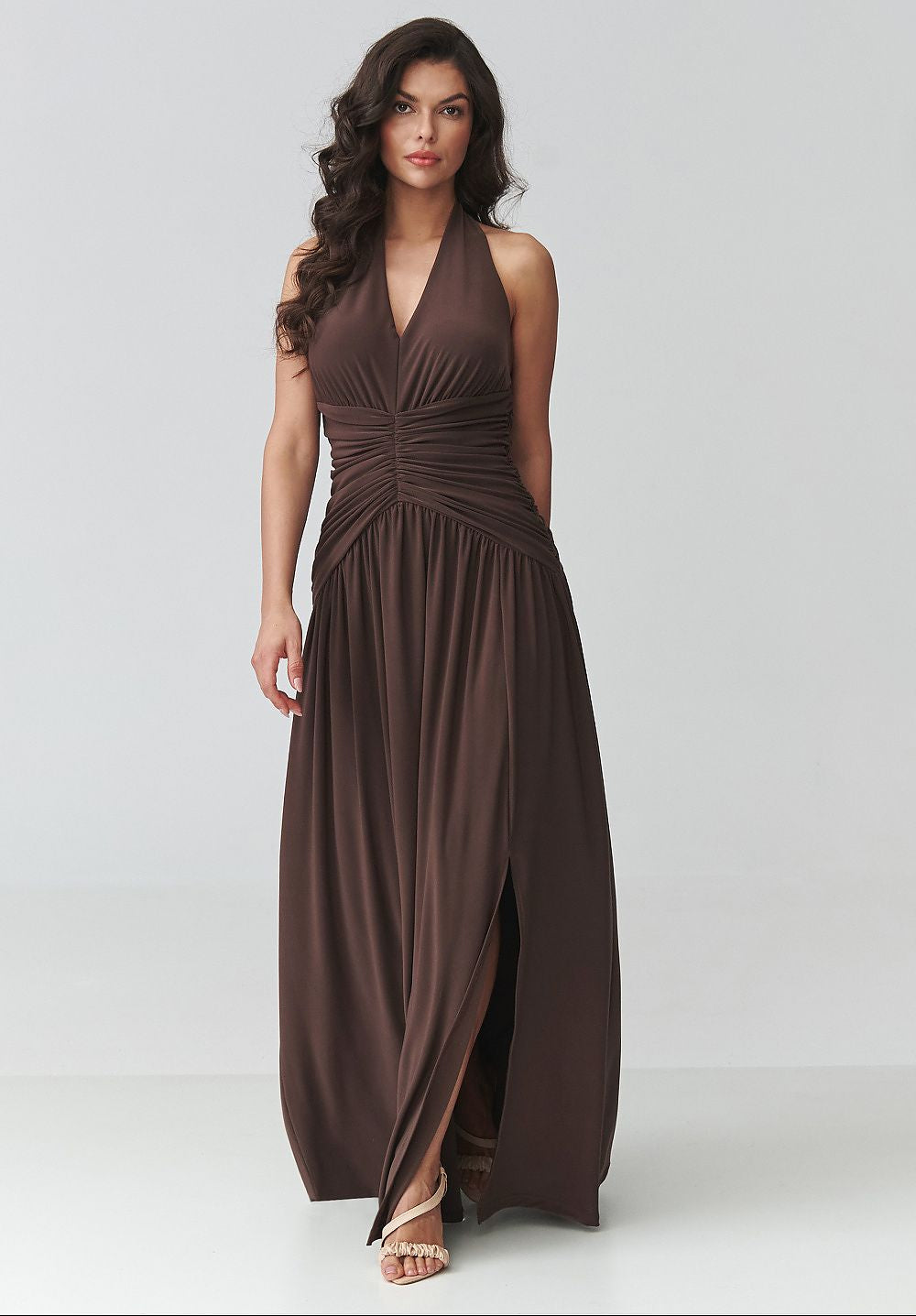  Long dress model 228322 Makadamia 
