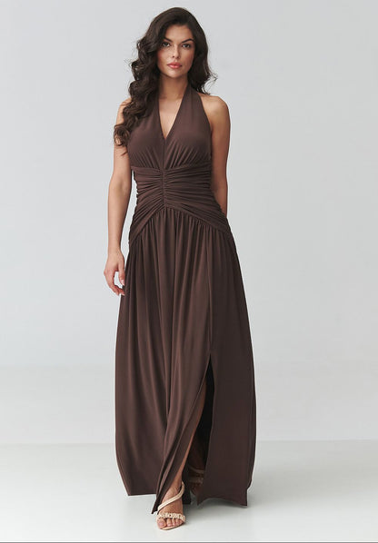  Long dress model 228322 Makadamia 
