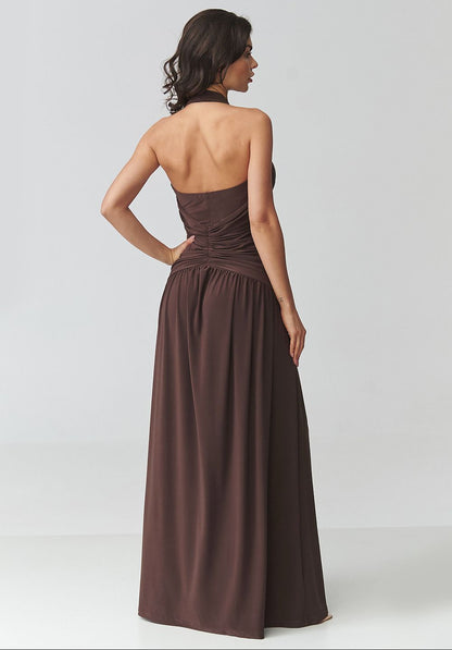  Long dress model 228322 Makadamia 