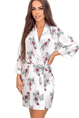 Julia Satin Floral Dressing Gown