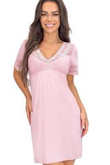 Linda Lace Nightshirt – Soft Viscose Sleep & Lounge Wear