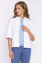 Women's Relaxed Denim Jacket with Wide Sleeves