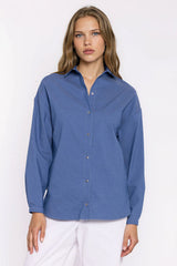 Long Sleeve Denim Snap Shirt