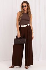 Women's Wide-Leg Trousers with Elastic Waist
