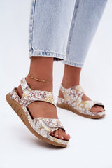 Leather Sandals with Velcro Straps