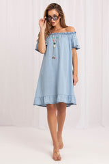 Off-Shoulder Ruffle Summer Dress