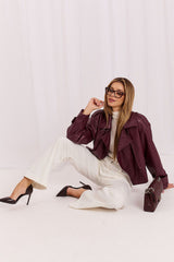 Women's High-Waisted Wide Leg Cotton Jeans
