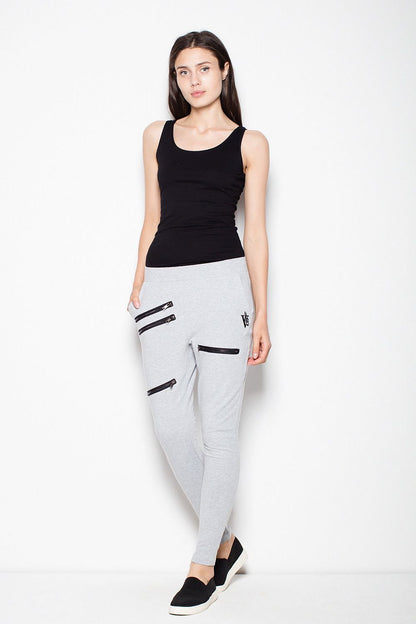 Zippered Tapered Sweatpants