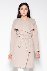 Spread Collar Tied Waist Coat