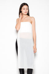 Strapless Chiffon Top with Side Cutouts