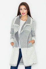 Wool Blend Color Block Outerwear