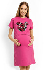 PeeKaBoo Cotton Nightshirt with Breastfeeding Panel