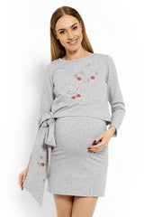 PeeKaBoo Cotton Fitted Tunic Dress with Discreet Layers for Breastfeeding