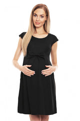 PeeKaBoo Front Bow Flared Bottom Pregnancy Dress