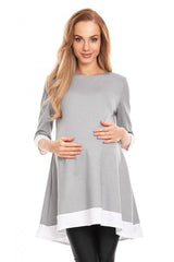 PeeKaBoo Asymmetrical Dress with Contrast Border Color