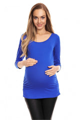 PeeKaBoo Side Pleats 3/4 Sleeve Blouse
