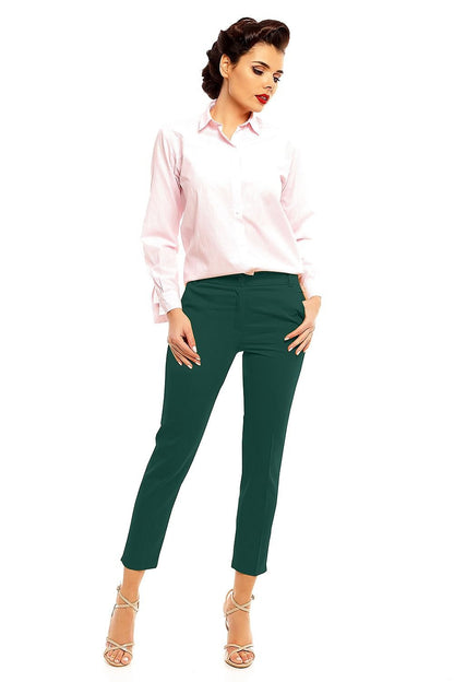 Button and Zip Fly Women's Trousers