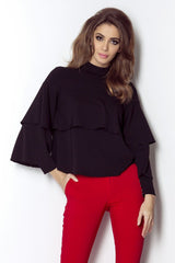 Tiered Ruffle Long Sleeve Blouse