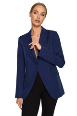 Classic Waisted Blazer with Patch Pockets