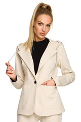 Knit Jacket with Convertible Hood Collar