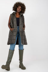 Quilted Lined Long Vest