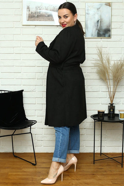 Simona Curvy Silhouette Belted Coat