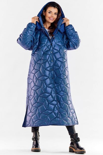 Hooded Long Quilt Coat