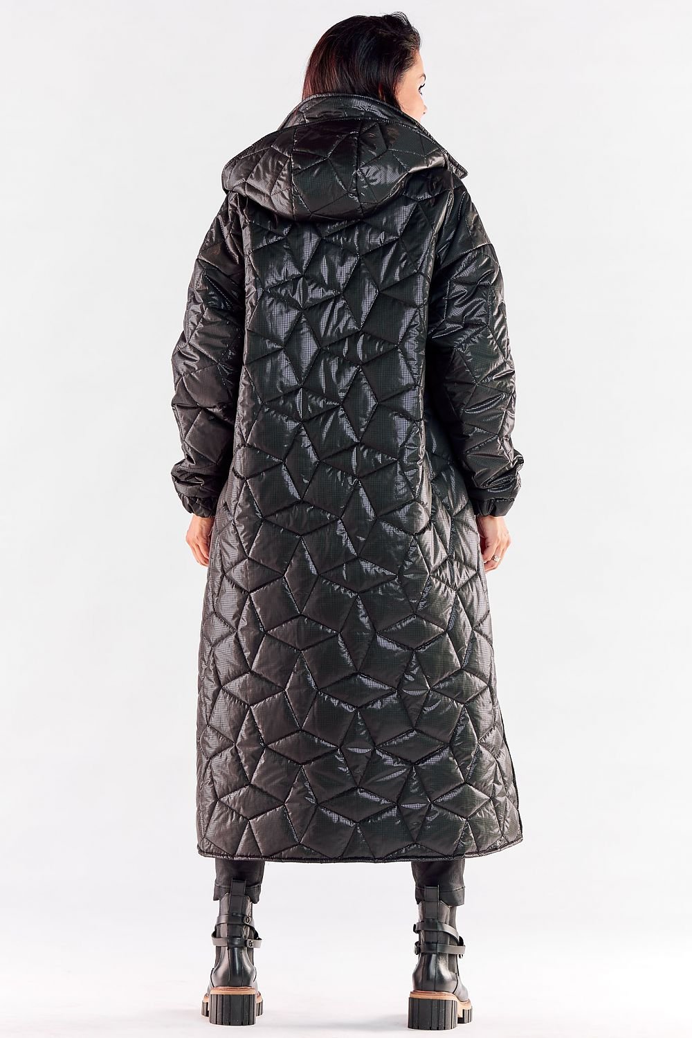 Hooded Long Quilt Coat