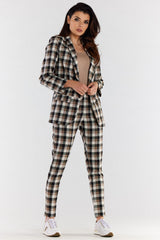 Urban Check Blazer with Lined Construction