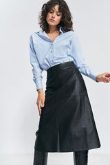 Eco Leather Trapeze Skirt