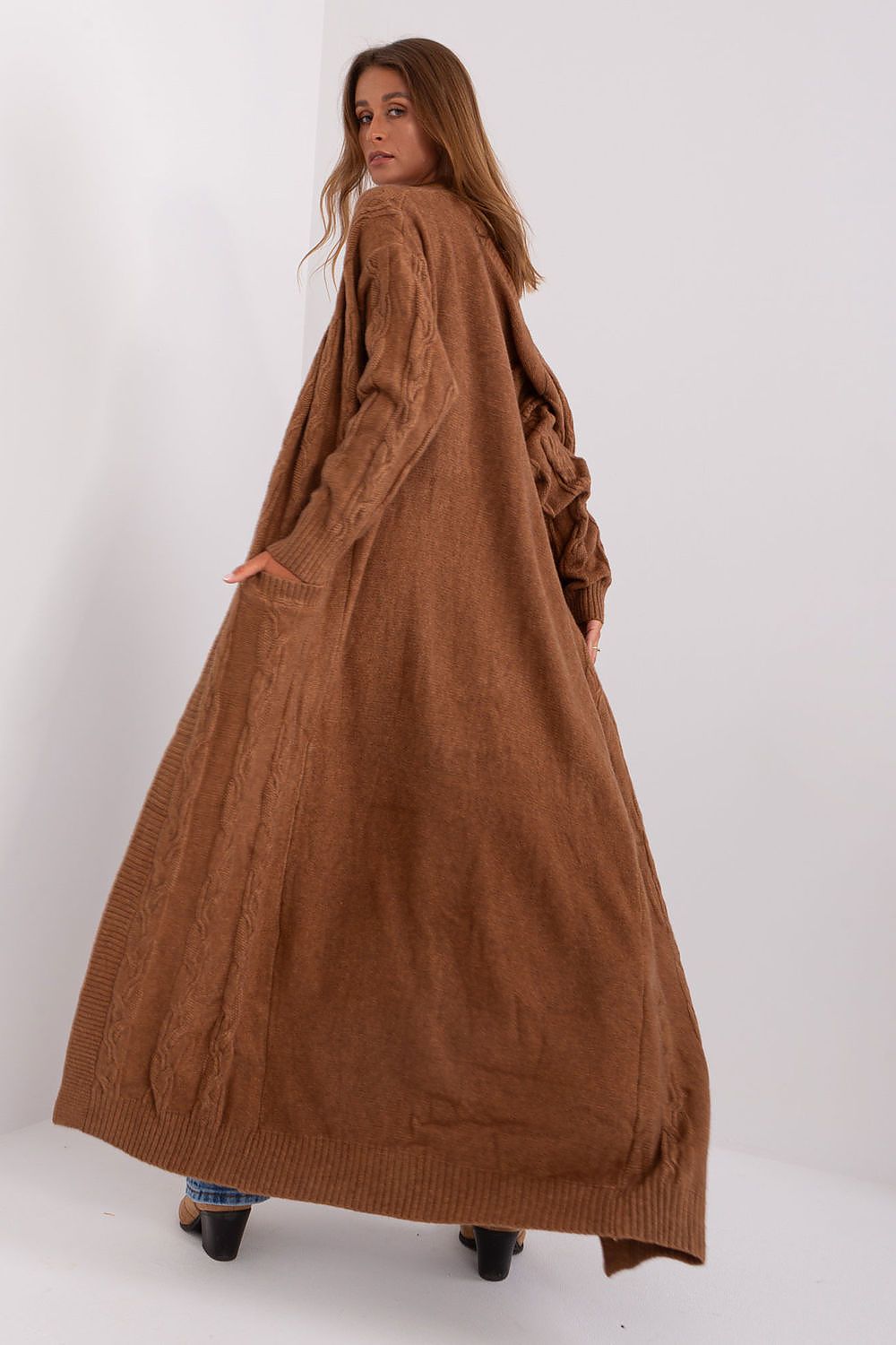 Open Front Full Length Cardigan