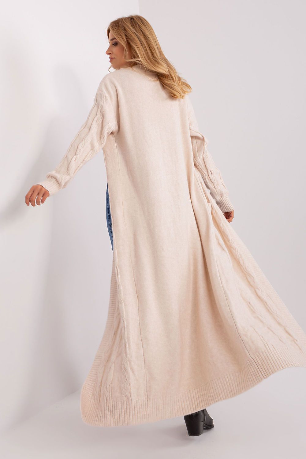 Open Front Full Length Cardigan