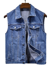 Men's Casual Denim Sleeveless Vest