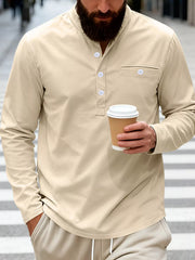 Men's Button Detail Long Sleeve Shirt