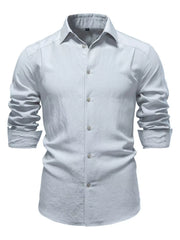 Men's Casual Button Up Long Sleeve Shirt