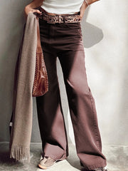 Wide Leg High Waist Denim Jeans